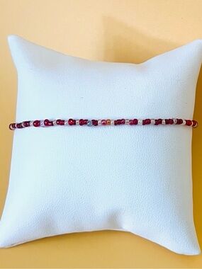 Elegant Red Beaded Bracelet